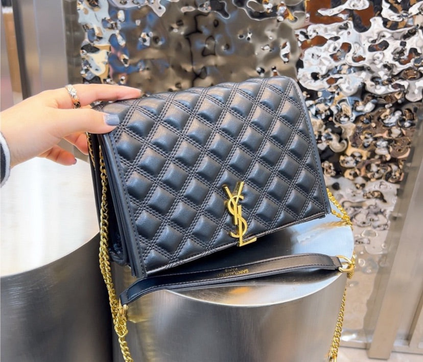 Woman Black YSL handbag