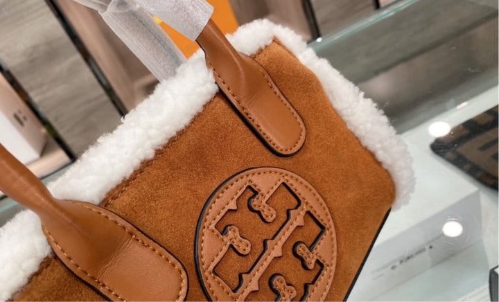 TORY BURCH fur handbag