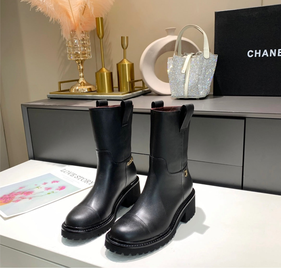 New woman Chanel boots