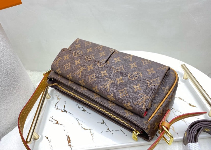 Leather LV shoulder woman handbag