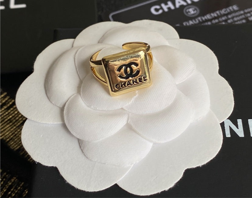 Gold plate Chanel ring