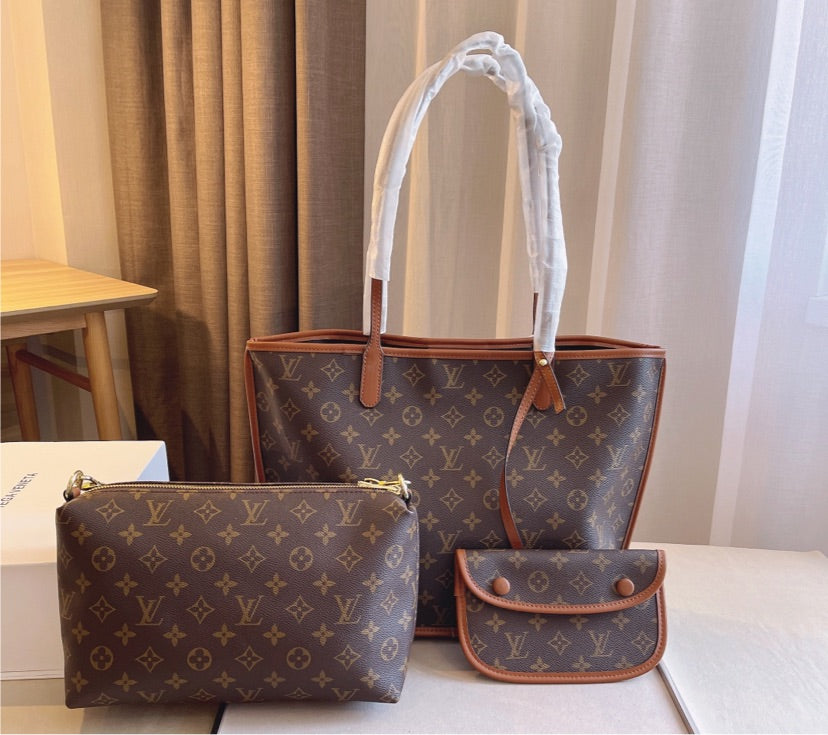 LV 3 piece set woman handbag