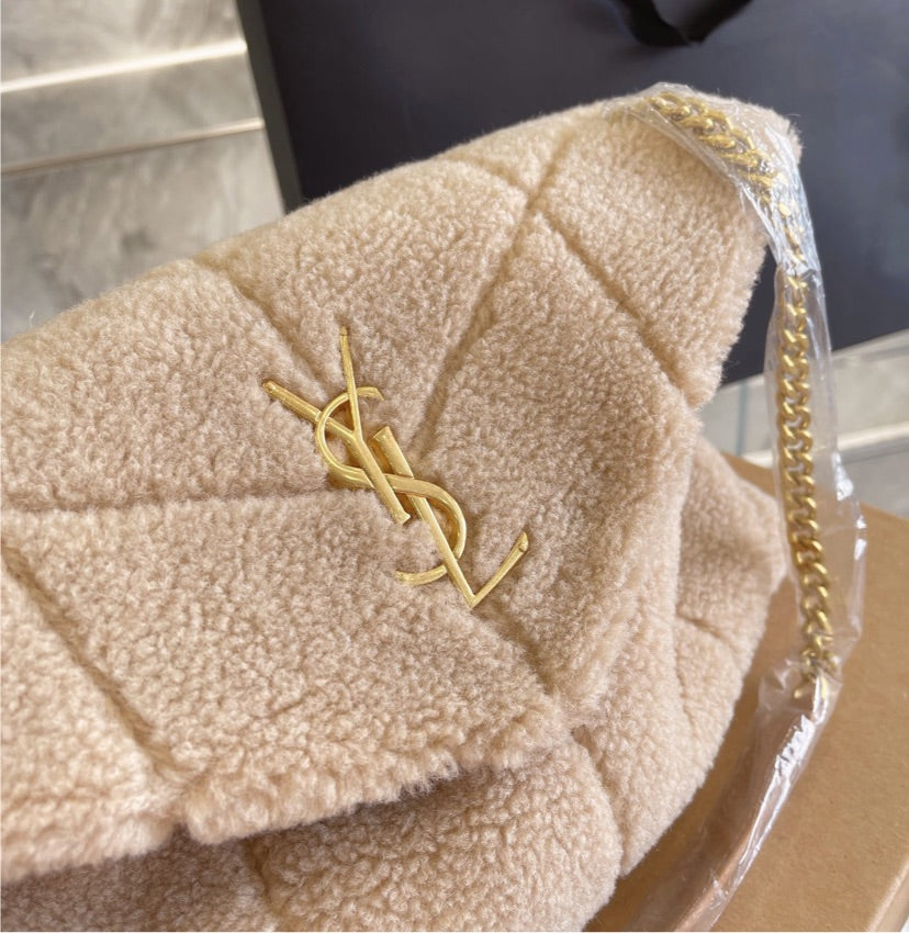 YSL Furry woman shoulder Handbag
