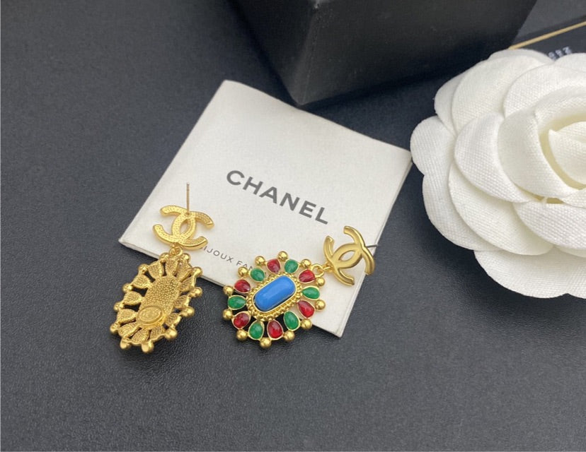 Colorful Chanel earrings