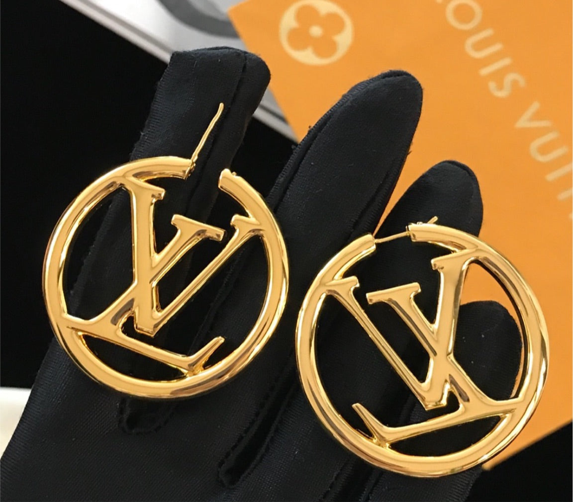 LV hoop earrings