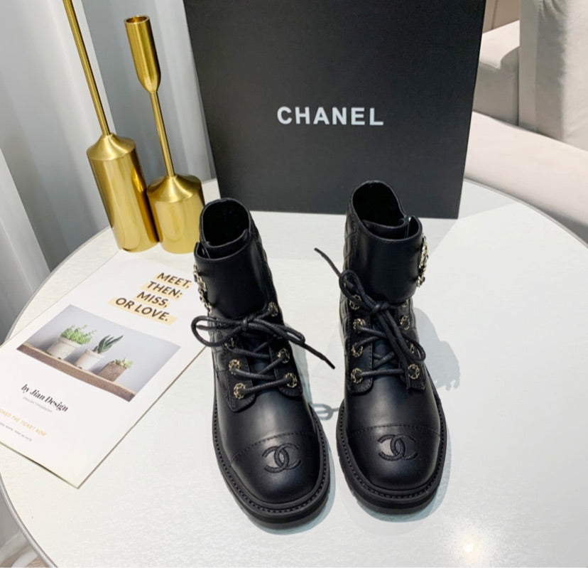 Chanel Black ankle boots