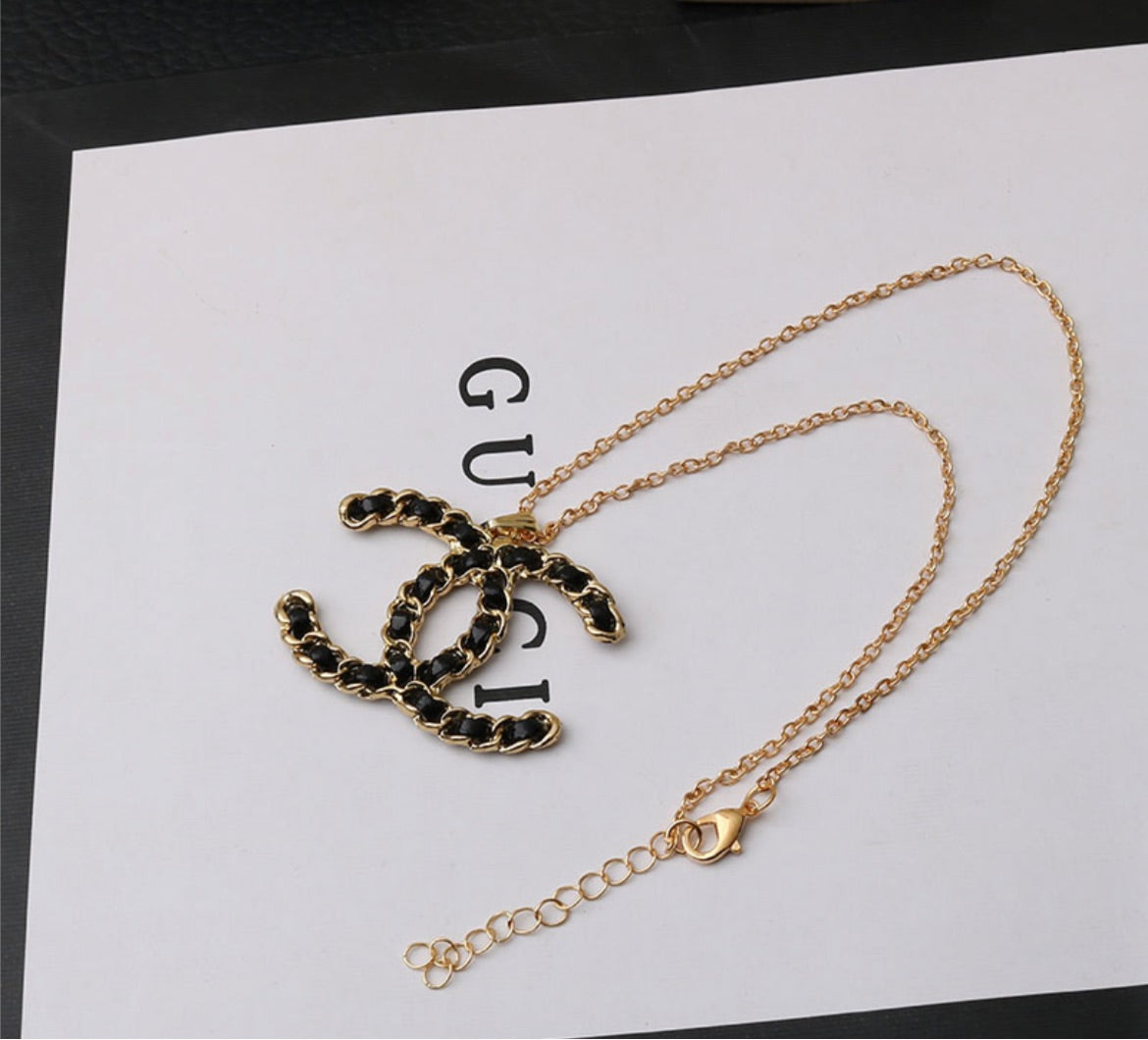 Woman Chanel necklace
