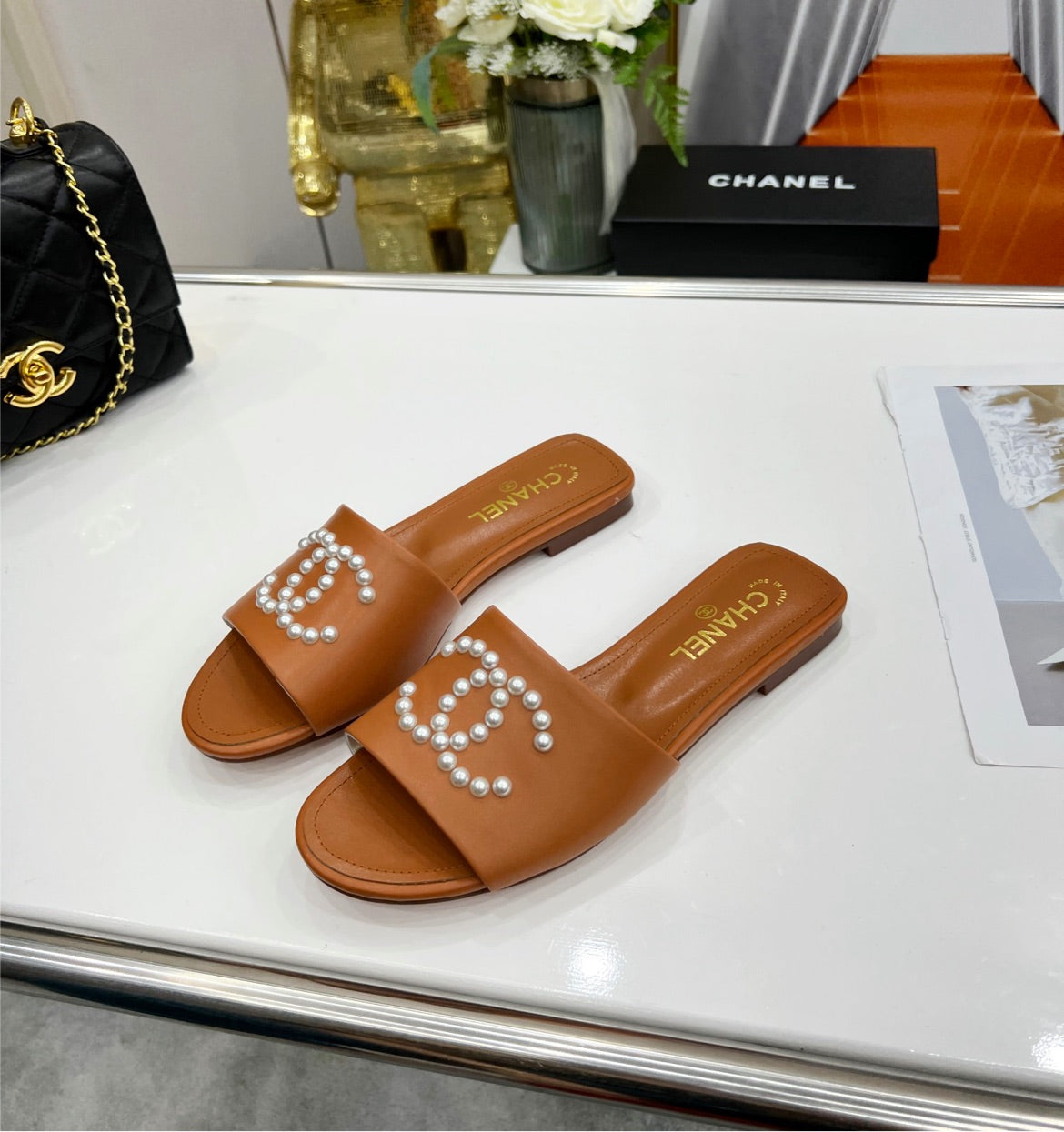 New brown Chanel sandal