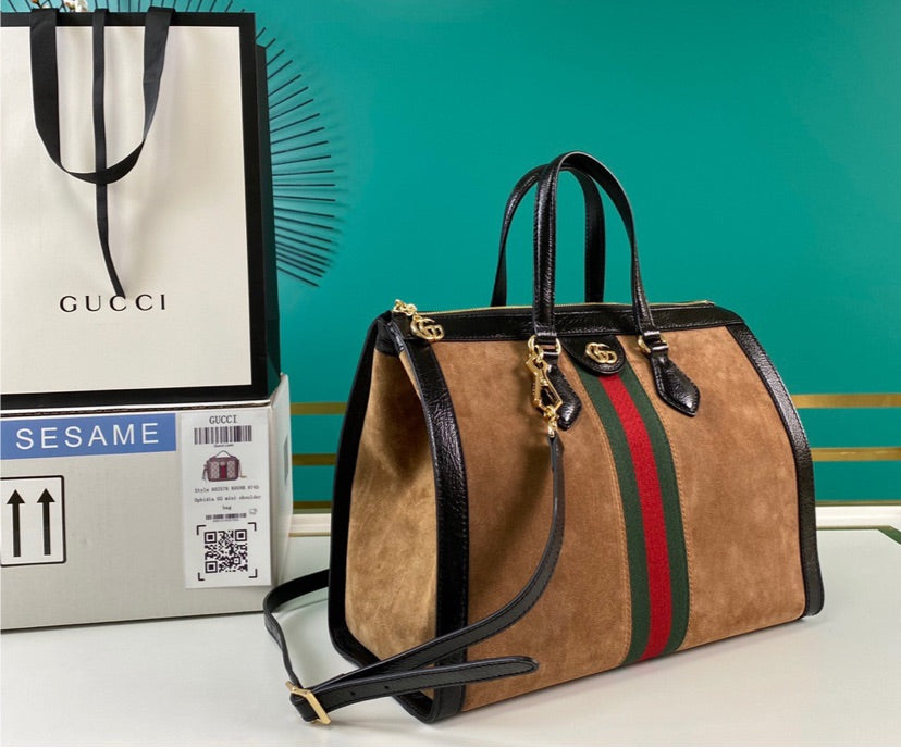 Suede Woman Gucci shoulder handbag