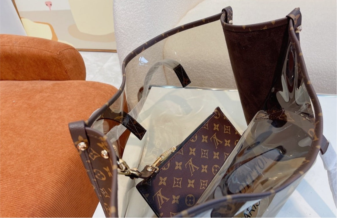 Large Transparent LV woman handbag