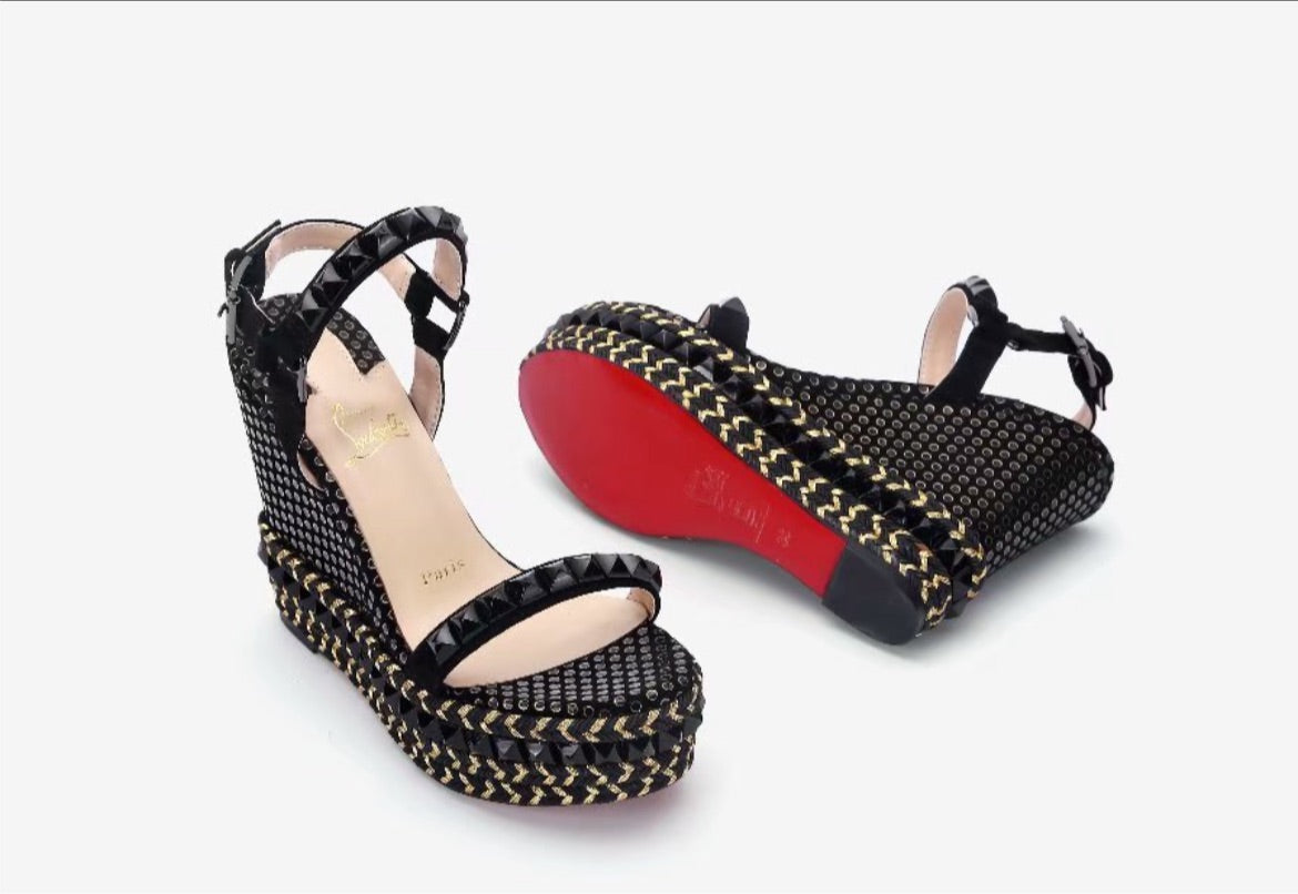 New woman red bottom Wedge sandal