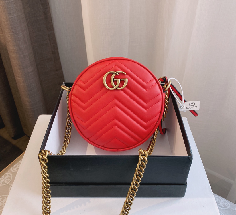 Circle shape ladies crossbody