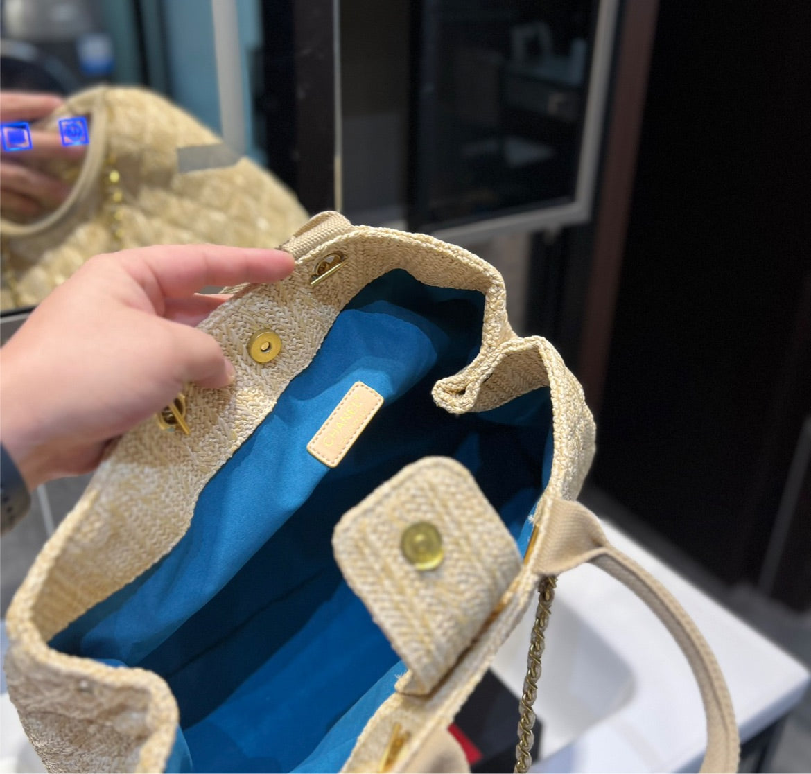 Chanel new tan/cream shoulder handbag