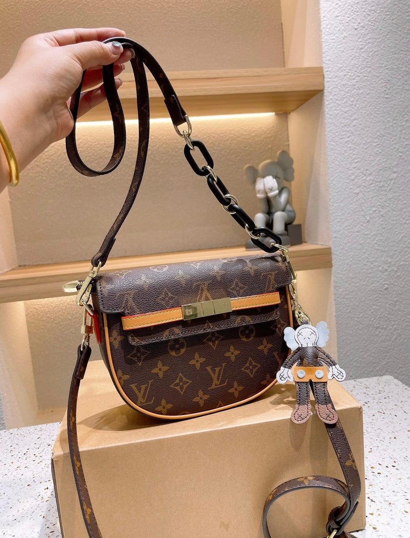 LV leather ladies crossbody