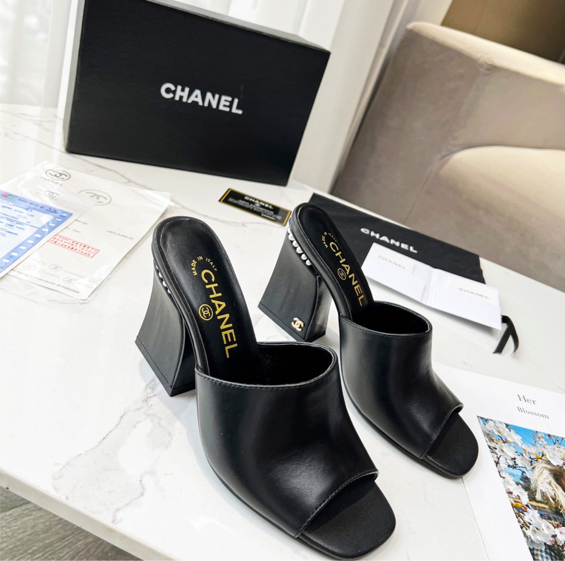 New Chanel slide in shoes