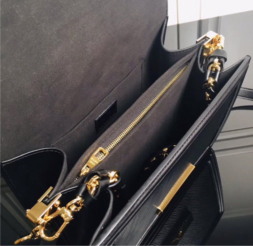 Leather LV crossbody/shoulder handbag