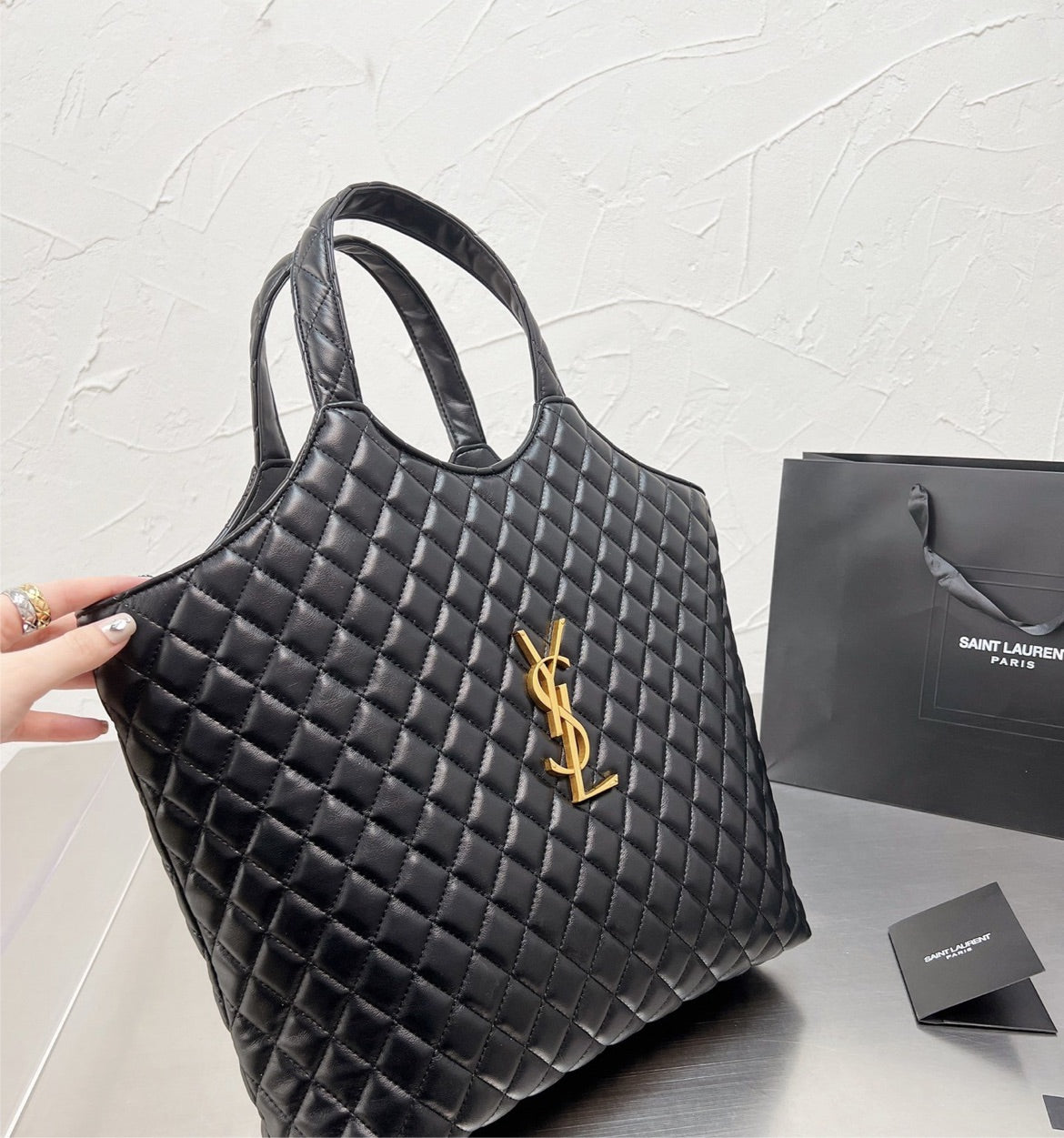 YSL woman shoulder handbag