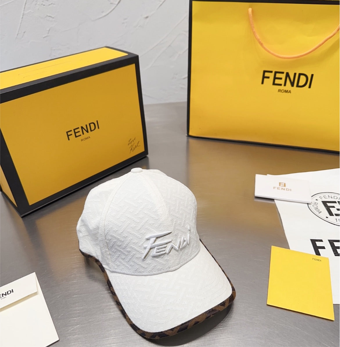 New Fendi white hat