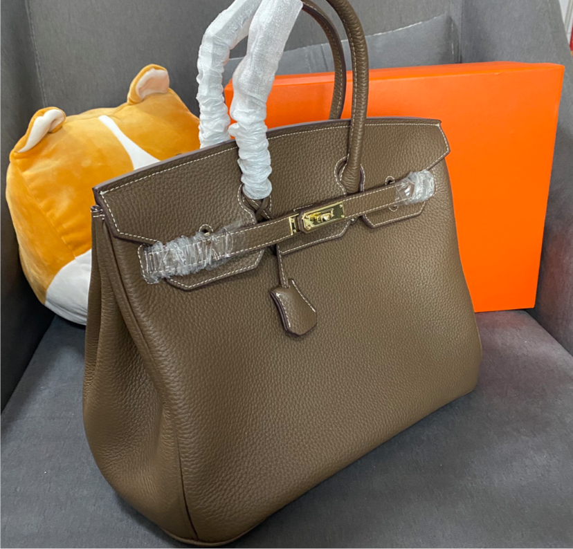 Leather Hermès Woman shoulder Handbag