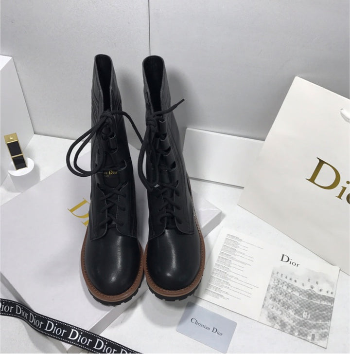 Dior black leather boots