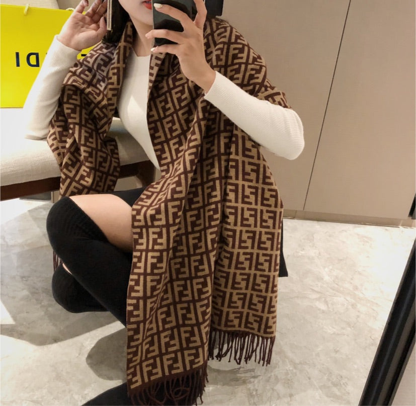 Brown Fendi scarf