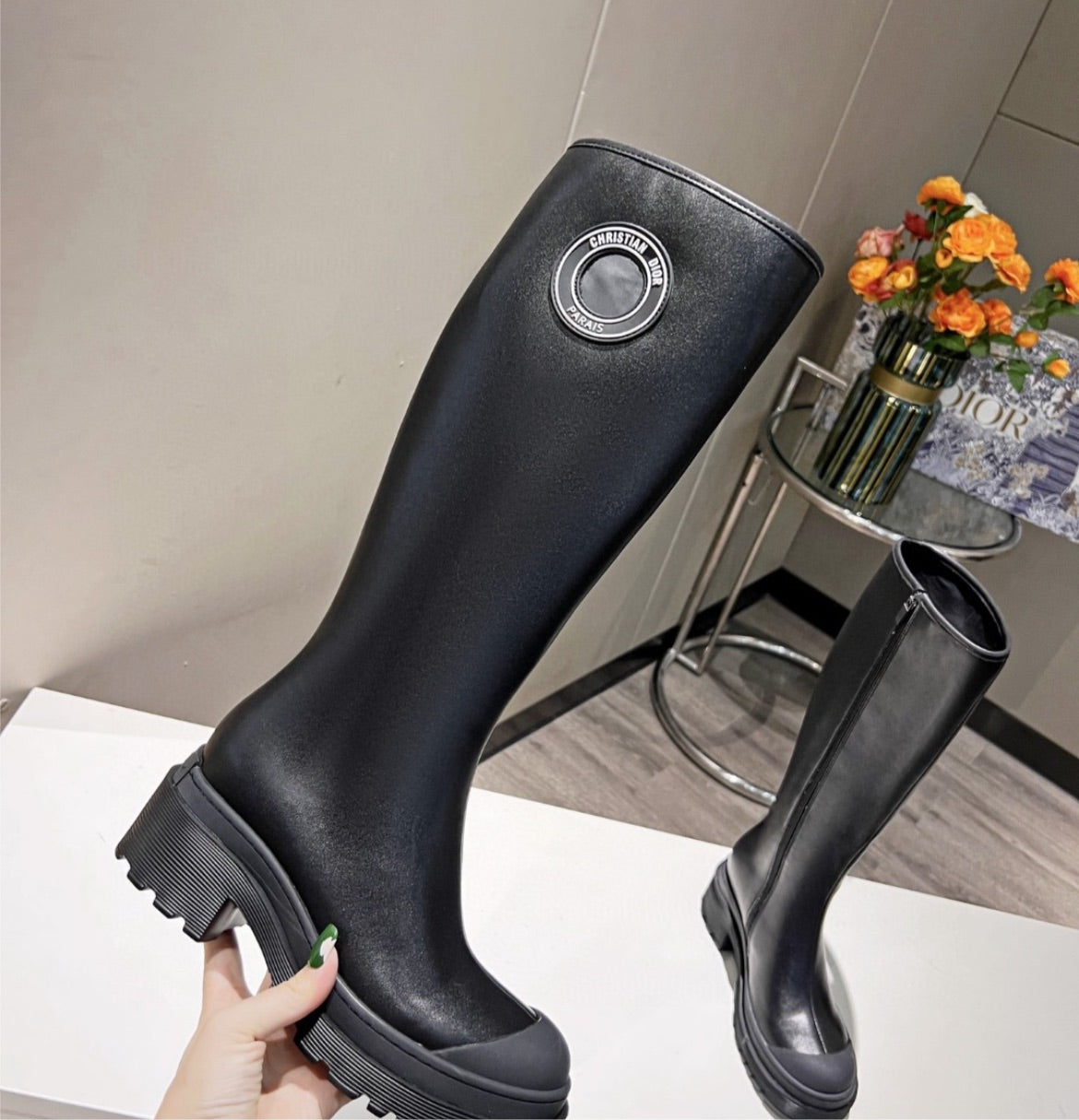 Leather new Dior Boots