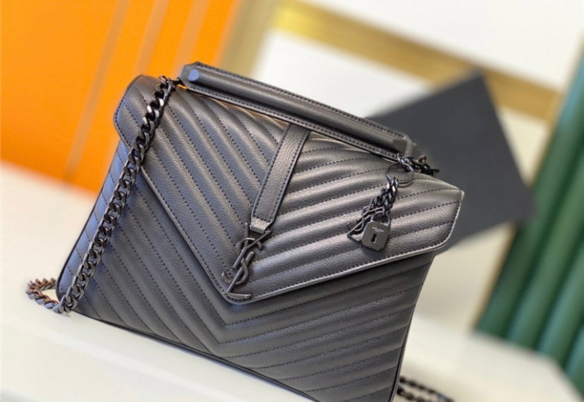 Genuine leather YSL woman handbag