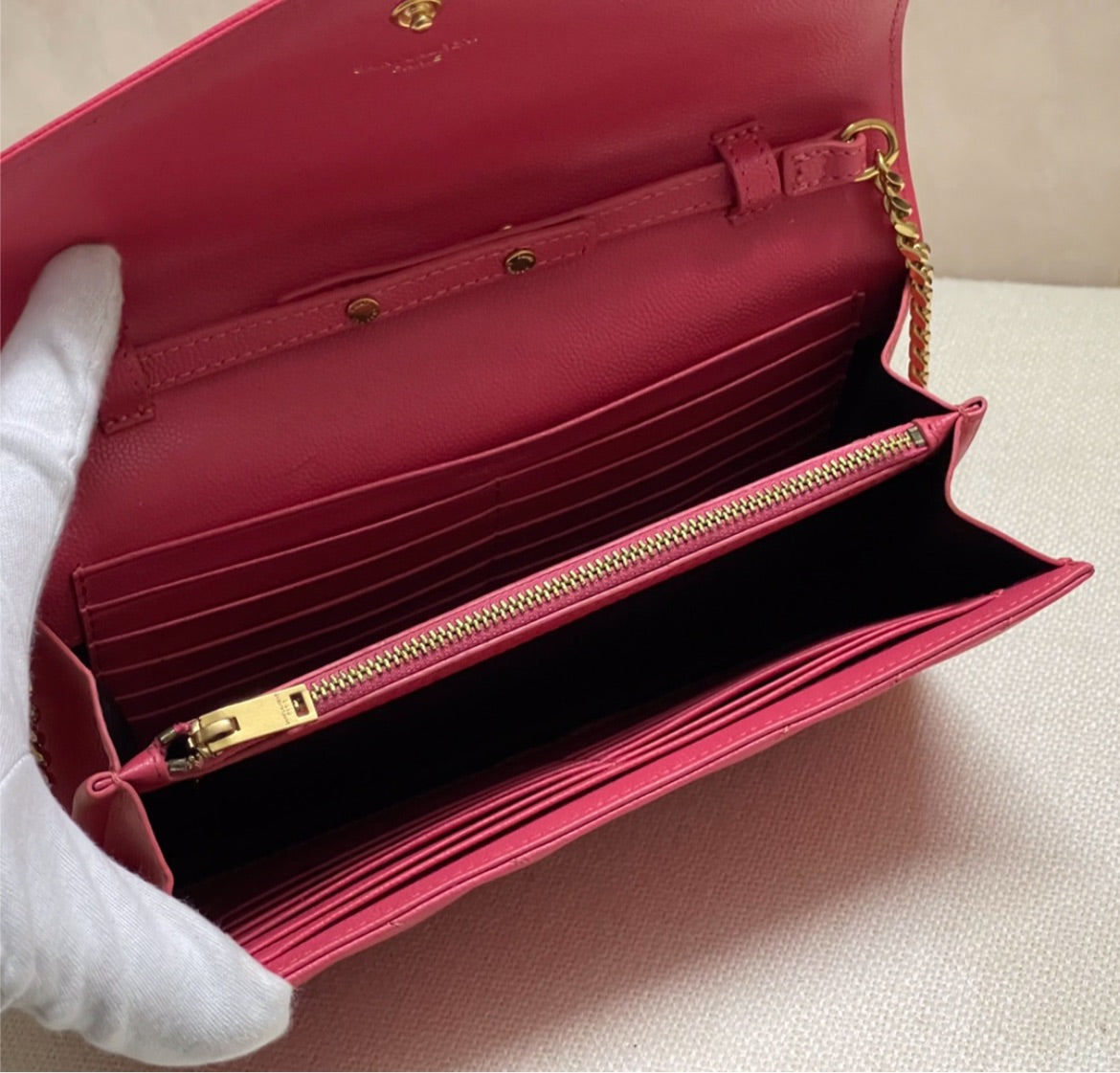 YSL woman shoulder handbag