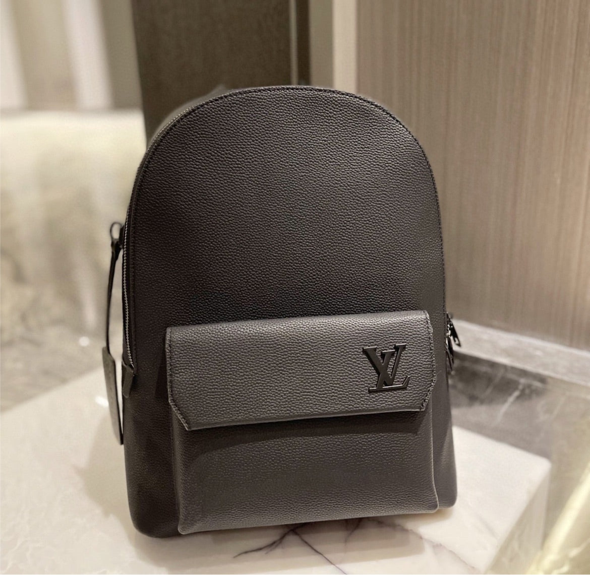 Black LV backpack