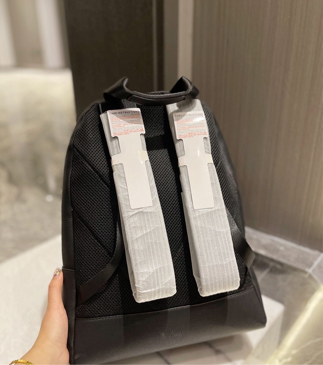 Black LV backpack