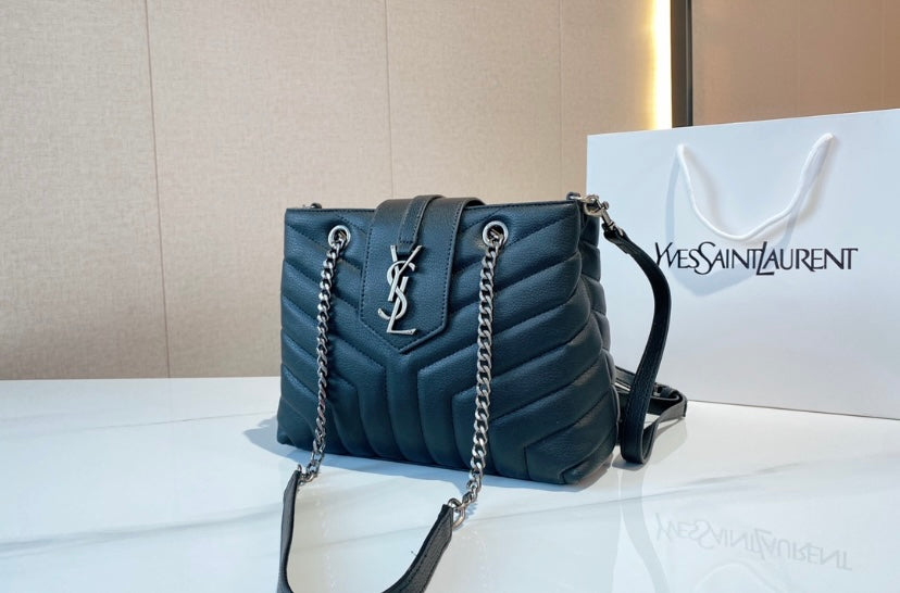 Black Leather YSL ladies handbag