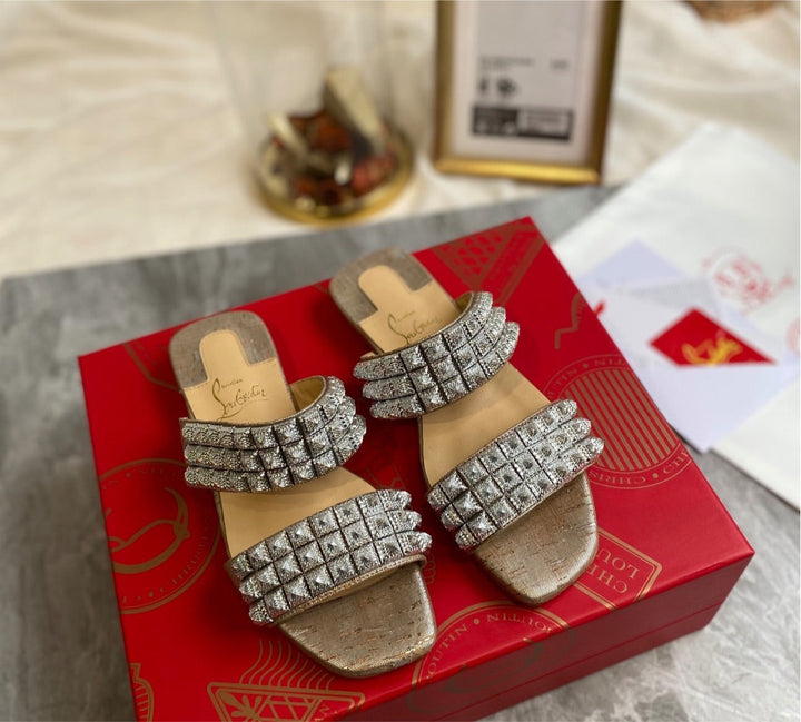 Woman red bottom sandal