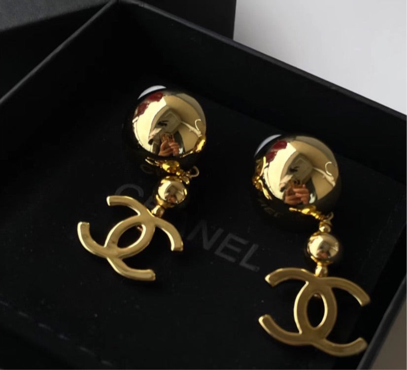 Gold plate Chanel earrings