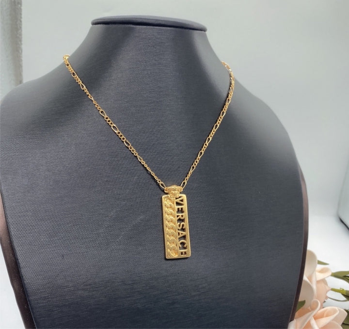 Versace gold plate necklace