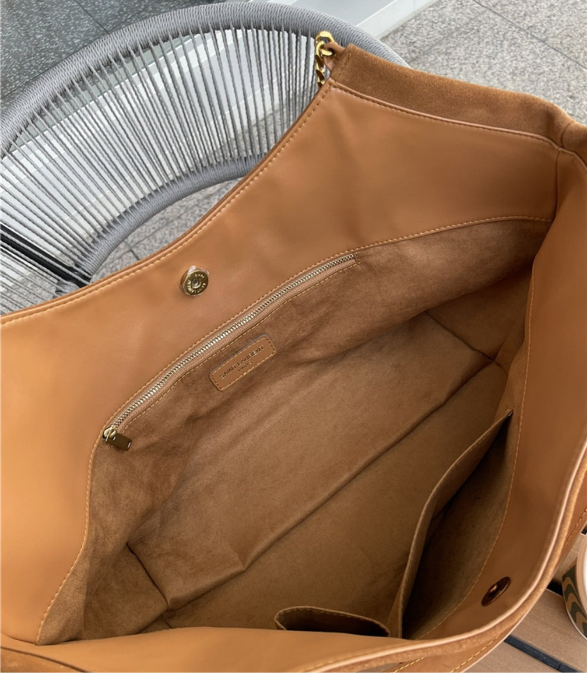 YSL large woman shoulder handbag