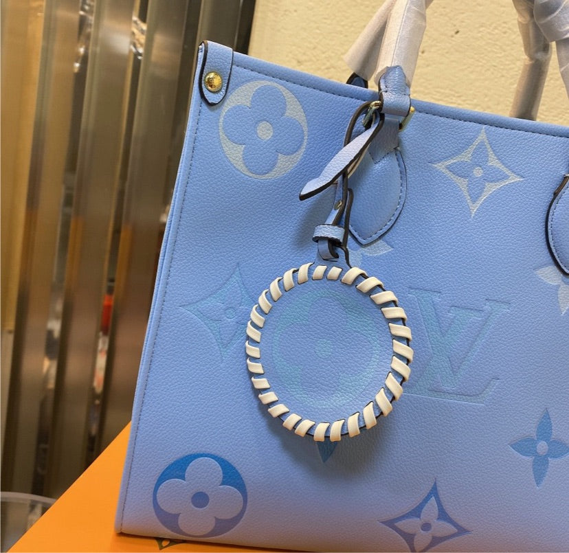 Blue New LV woman shoulder handbag