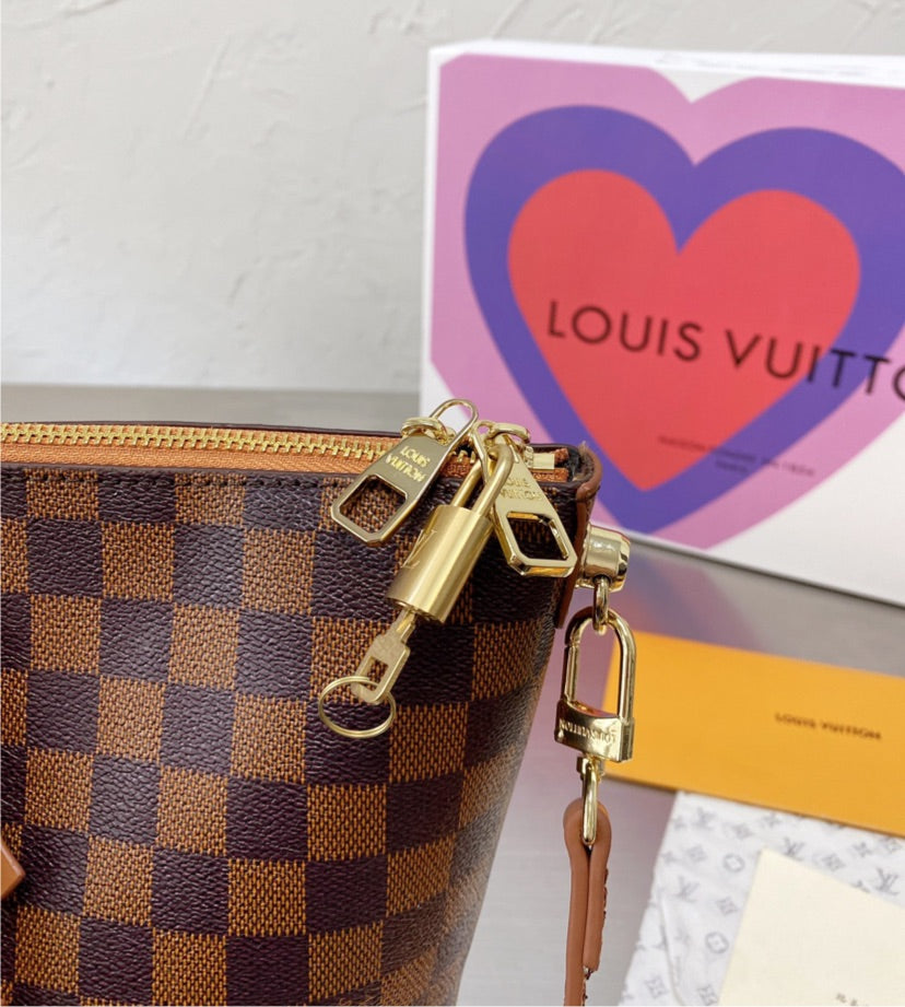 brown LV woman handbag