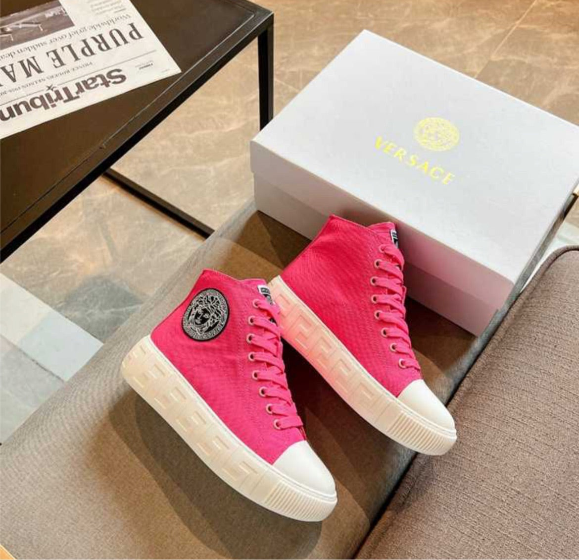 Versace Pink/white sneakers