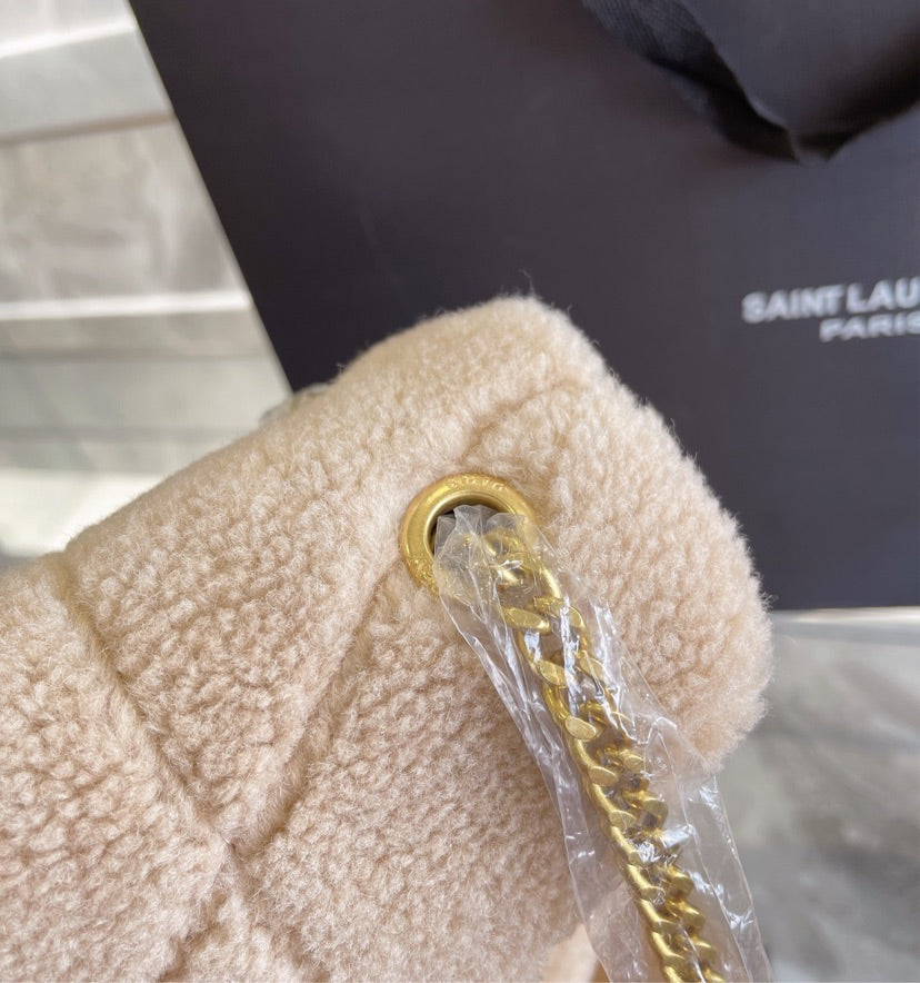 YSL Furry woman shoulder Handbag