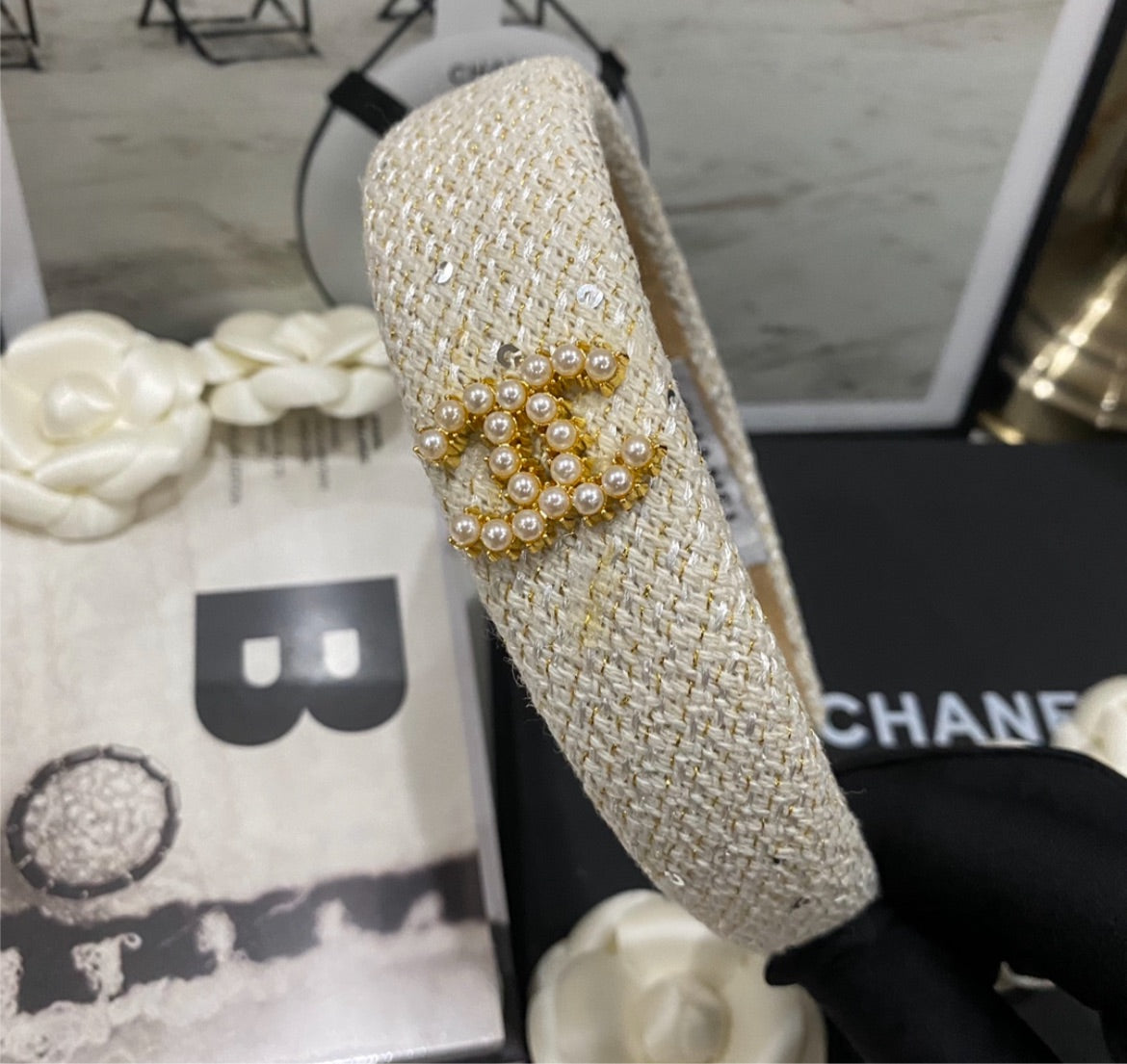 New pearl woman headband