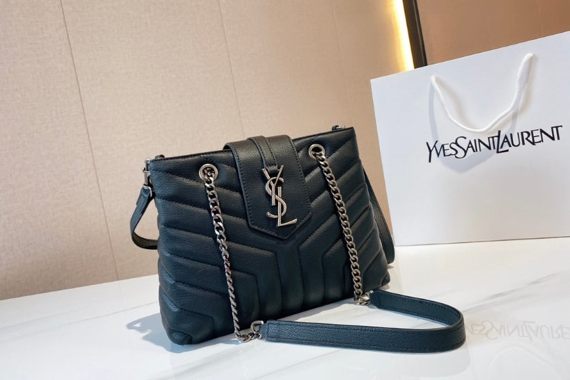 Black Leather YSL ladies handbag