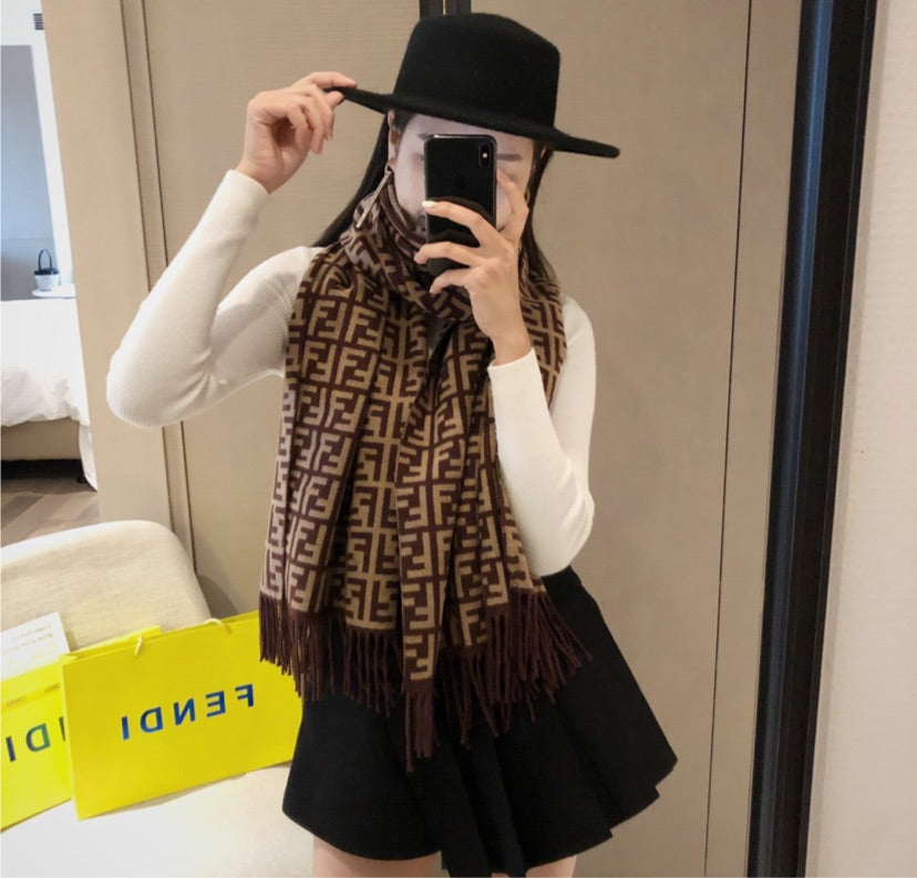 Brown Fendi scarf