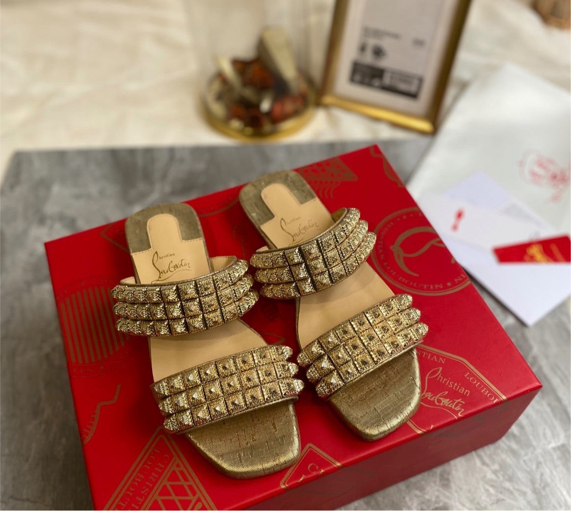 Woman red bottom sandal