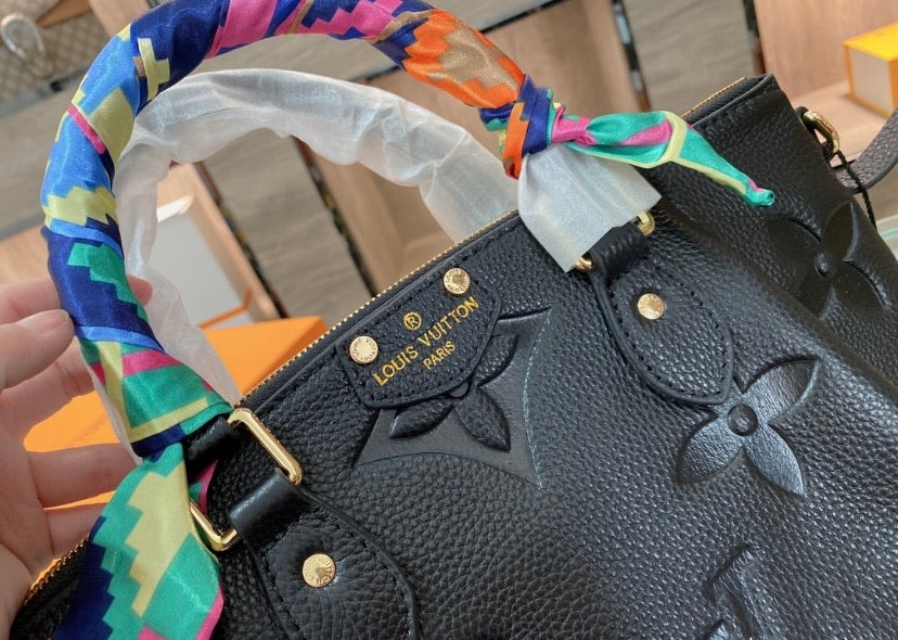 leather LV woman handbag