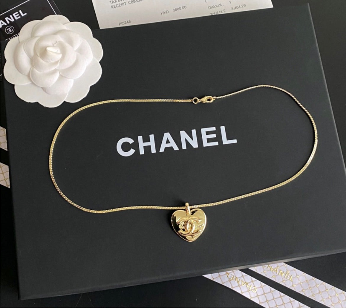 Heart shape Chanel necklace