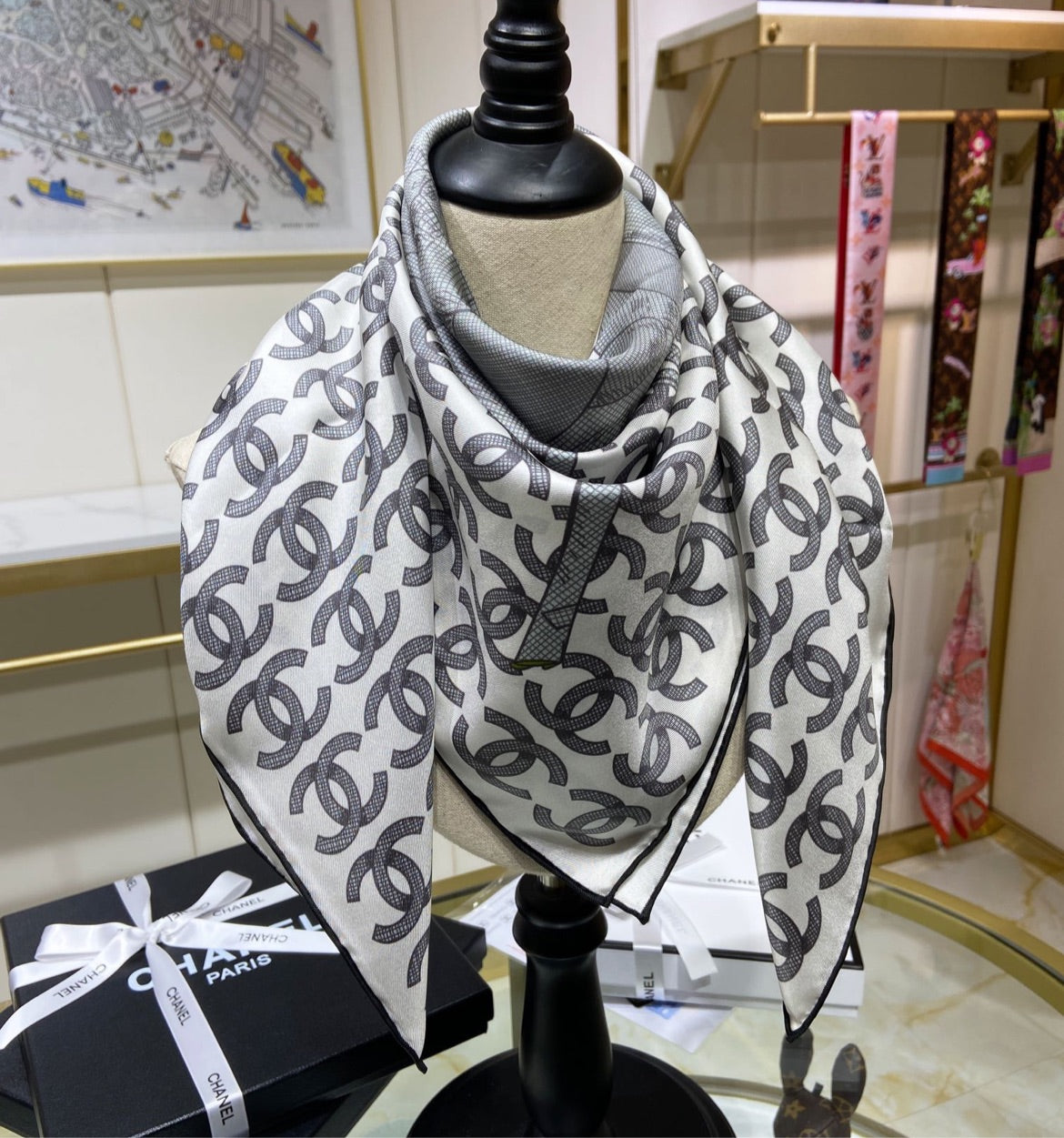 Woman new Chanel scarf