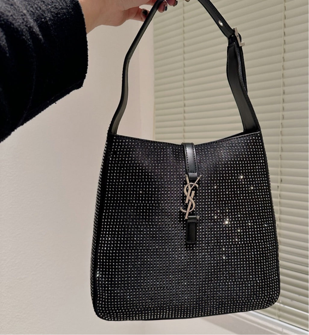 Black -bling YSL woman handbag