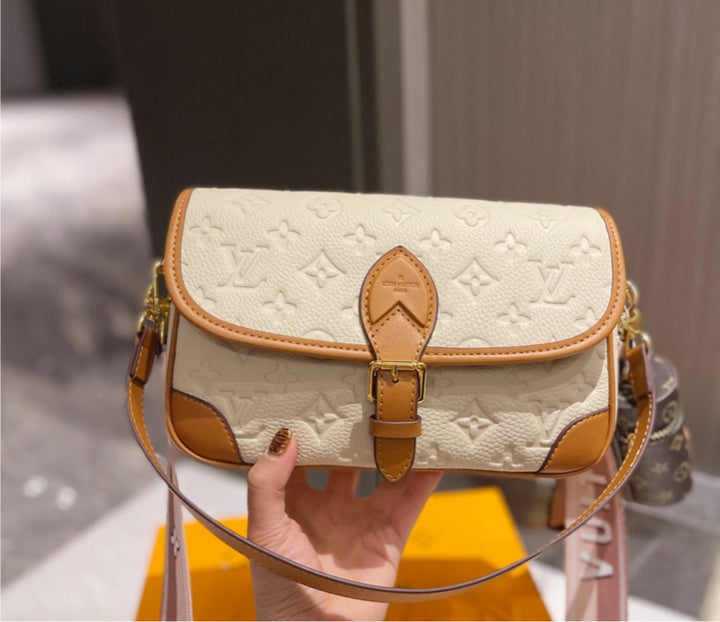 Cream new LV shoulder handbag