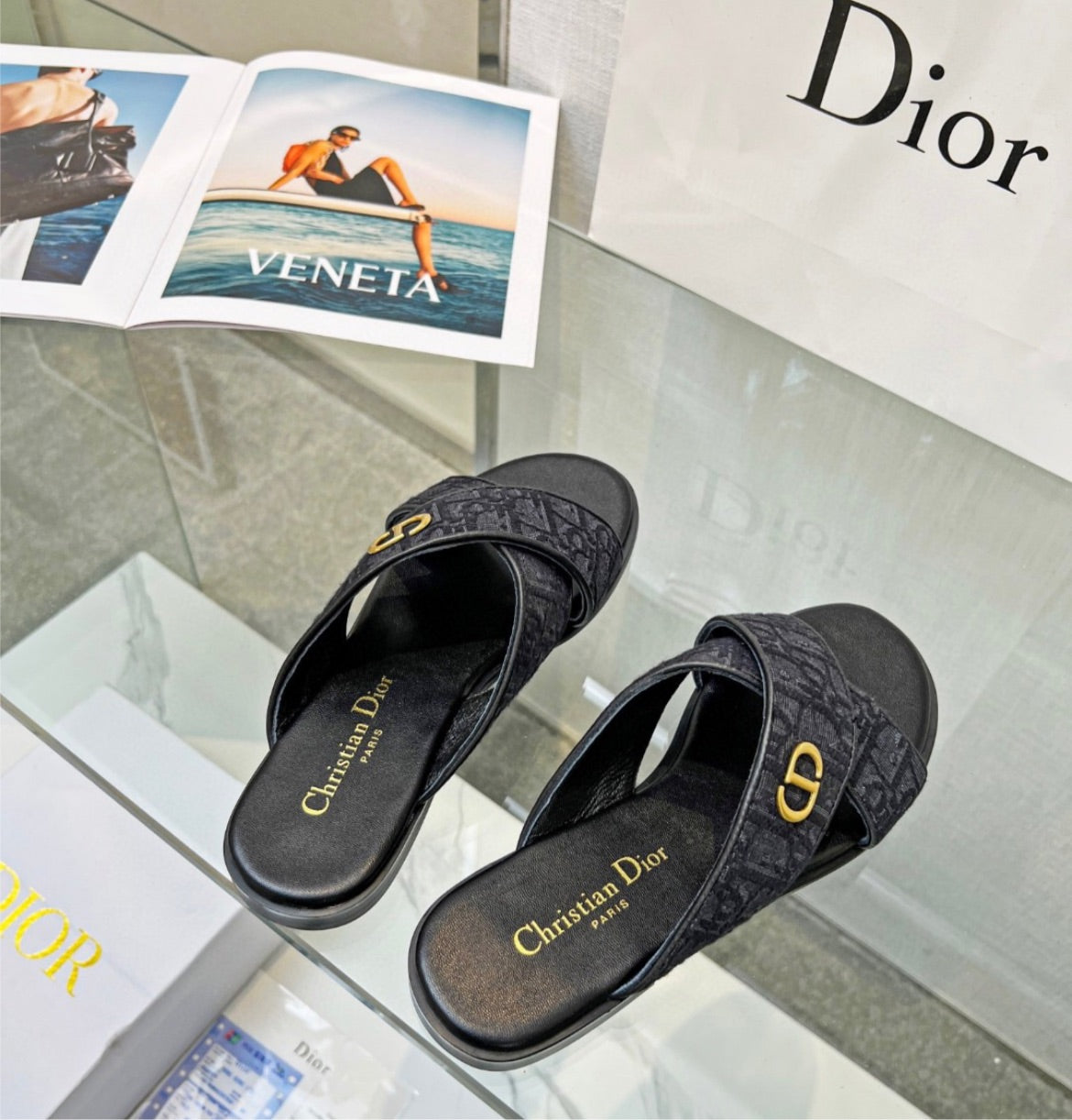 Black Dior new sandal