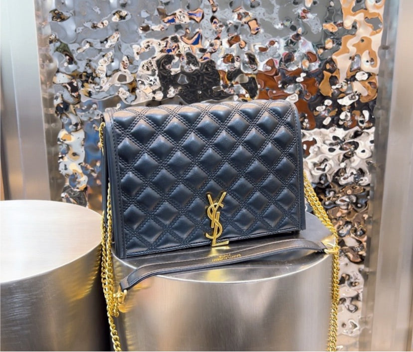 Woman Black YSL handbag